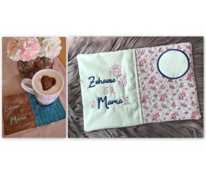 Stickdatei - Spruch "Zuhause ist da, wo Mama ist"